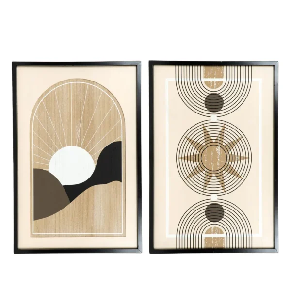 15830 24x36x1.5 reversible wood frame sign (SUN) multicolor neutral mod collection You Must Login to See Price